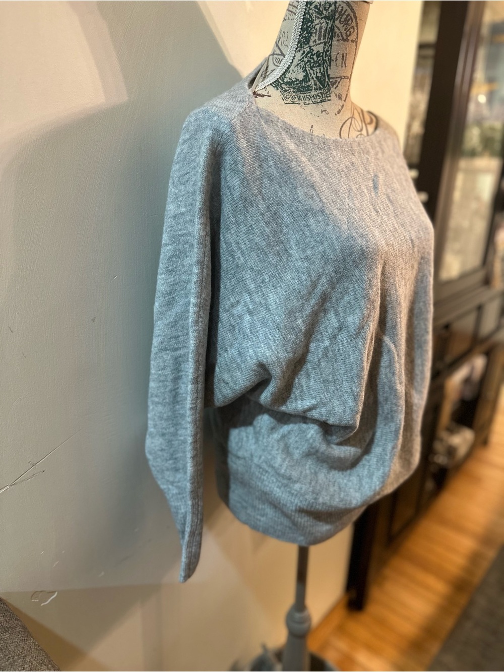Maison Jules Gray Wide Boatneck Sweater